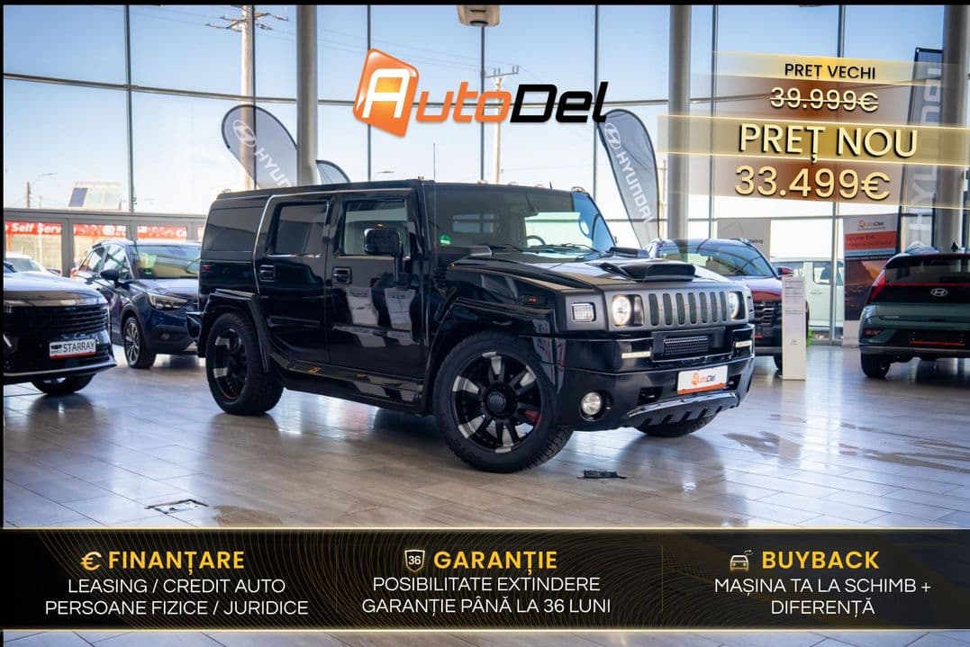 Hummer H2 6.0 V8 Supercharged "GT Black Edition" /  NOS / HIFONICS / Trapă