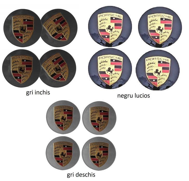 set 4 capace jante aliaj porsche 76mm pentru jante porsche