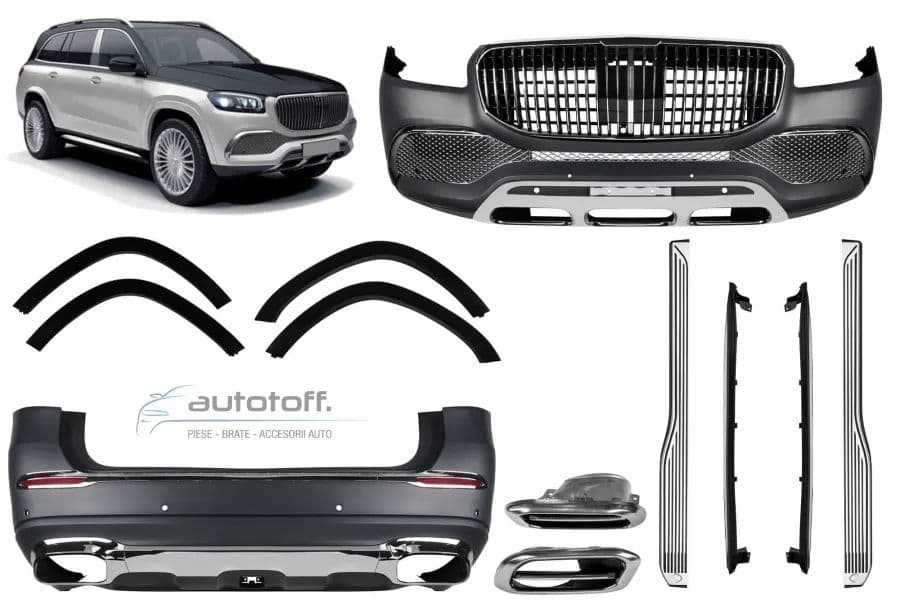 Pachet exterior + praguri electrice compatibil cu Mercedes GLS X167 (2020+) MBH Design