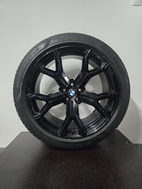 Set 4 roti BMW 741M , X5 G05 , originale y-spoke  , negre , r21