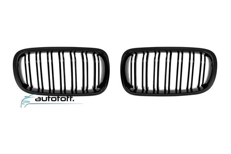 Grile duble iluminate compatibile cu BMW X5 F15 (15-19) Negru lucios cu LED