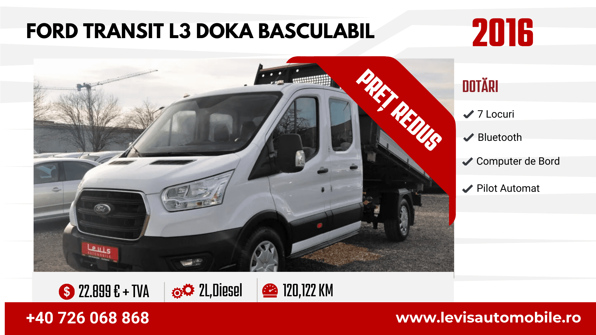 Ford Transit L3 Doka Basculabil