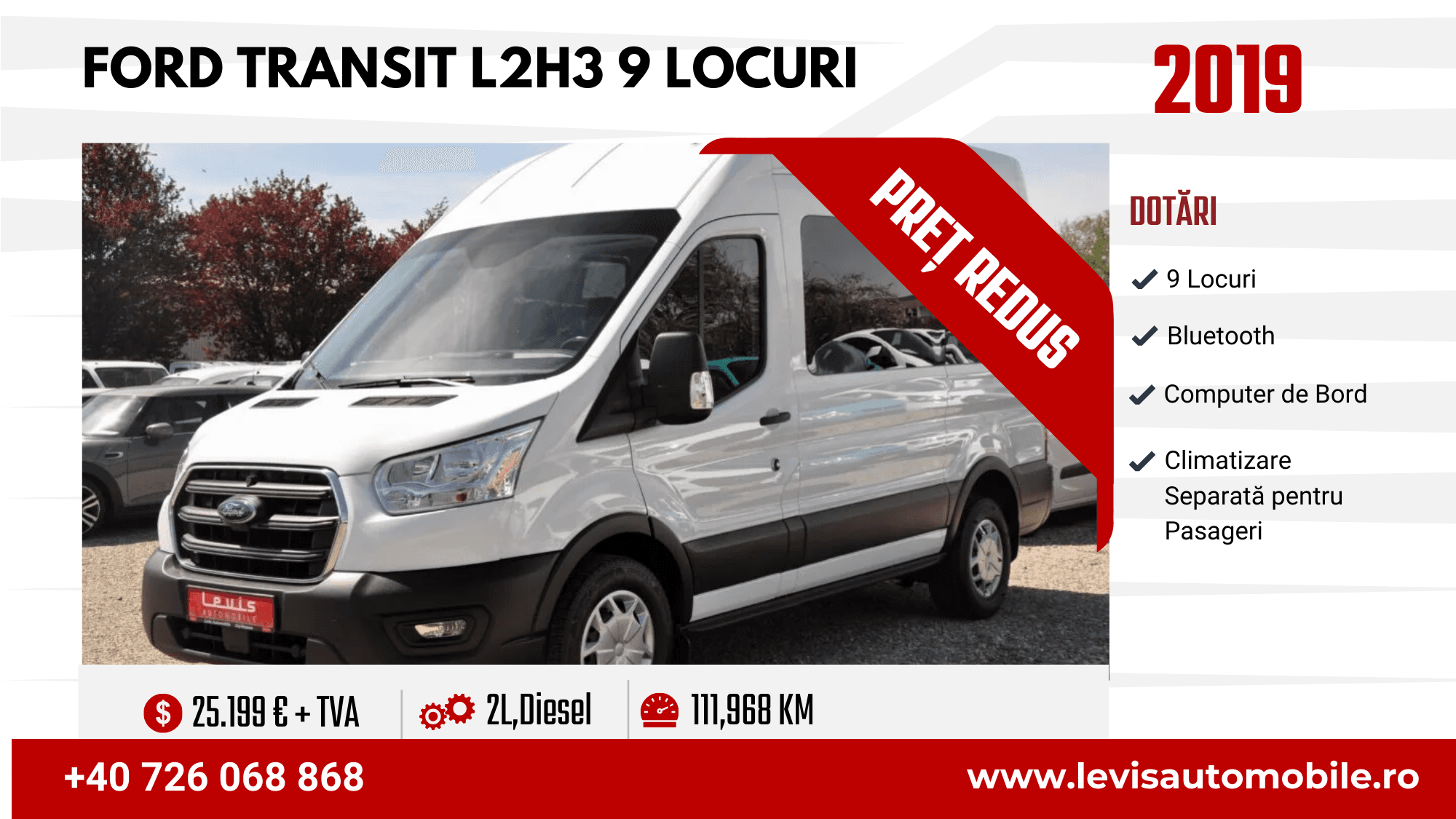 Ford Transit L2H3 9 Locuri