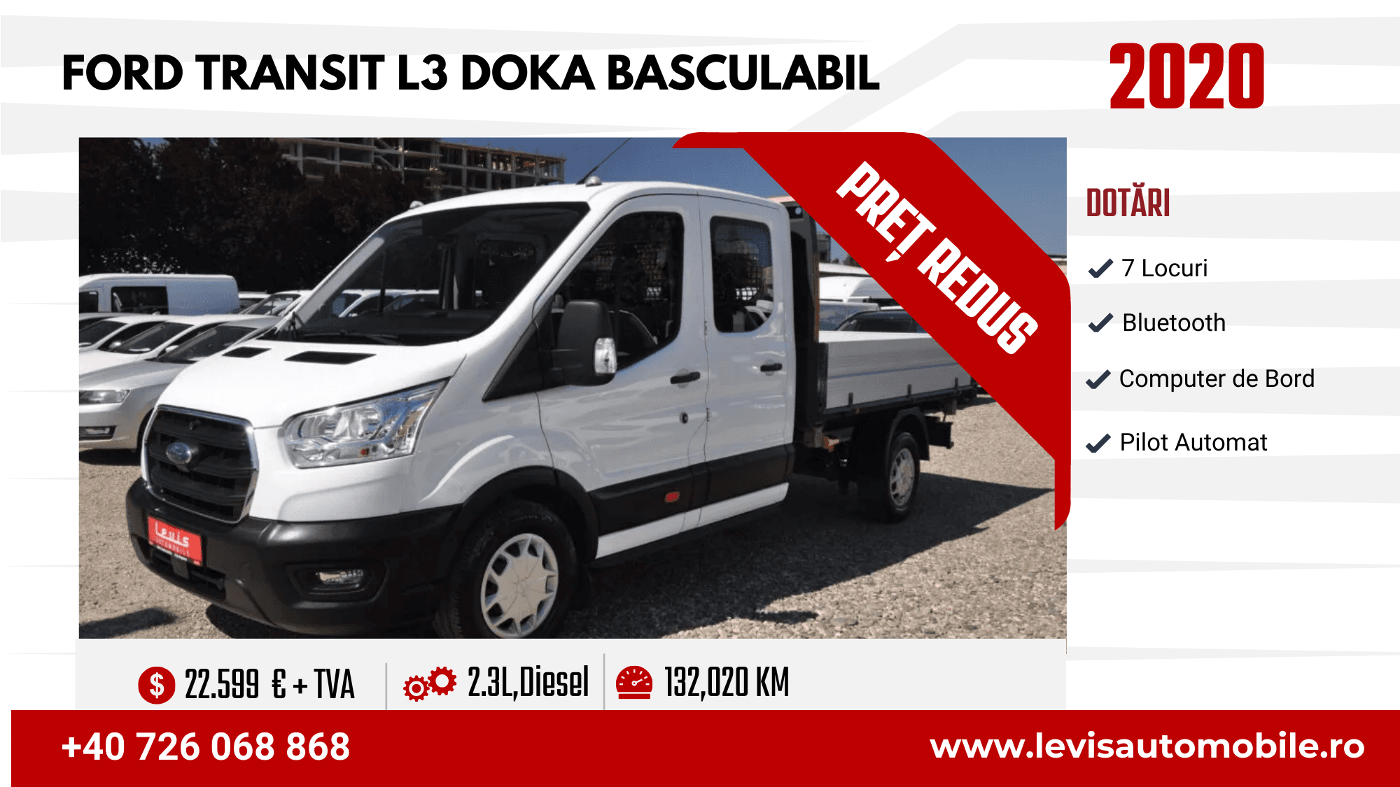Ford Transit L3 Doka Basculabil